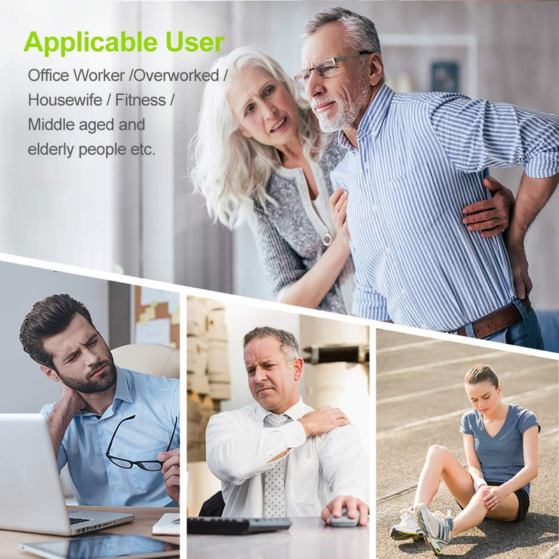 [Australia] - AUVON Dual Channel TENS Unit Muscle Stimulator with 20 Modes, Rechargeable TENS Machine for Back/Neck/Lower Back/Leg/Muscle Pain Relief, with 4pcs 2" and 4pcs 2"x4" Electrode Pads (Black) 