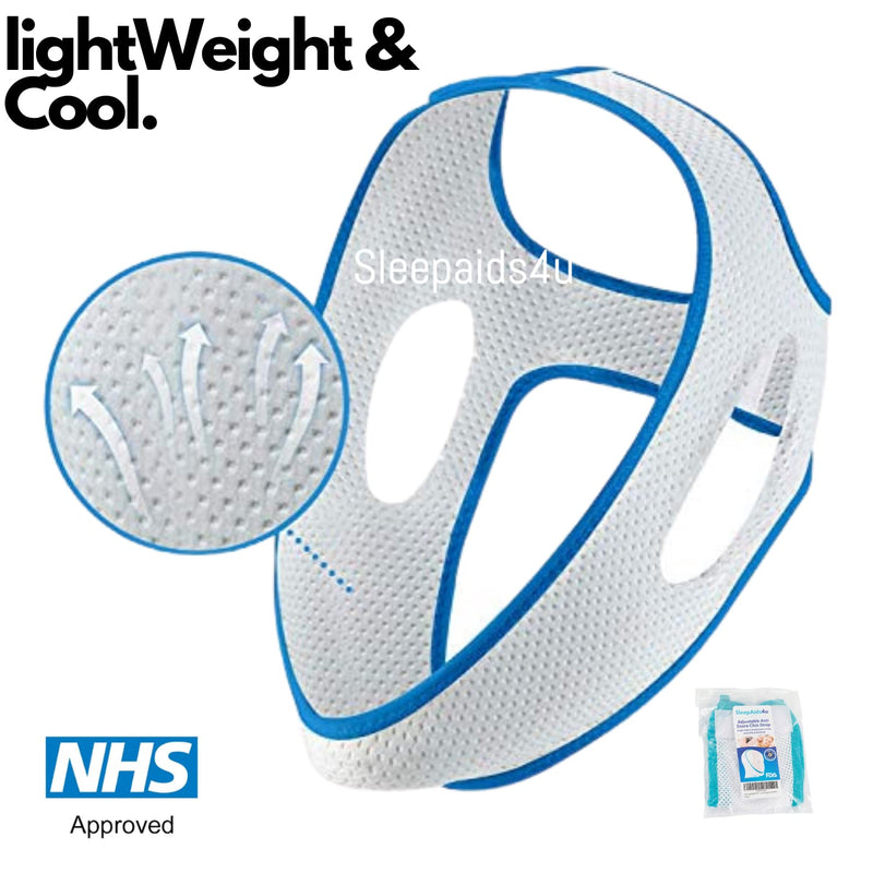 [Australia] - New Lightweight Breathable Chin Strap | Anti-Snore Devices | Snore Stopper Stop Snoring Aid | Anti-Snoring Solutions | Sleep Apnoea Relief | Recommended by NHS/ENT 