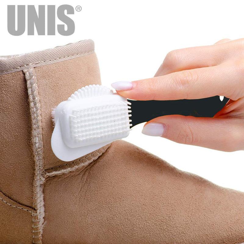 [Australia] - UNIS Suede & Nubuck leather 4 in 1 Cleaning Caring Brush Kit with Extra 2 Erasers 