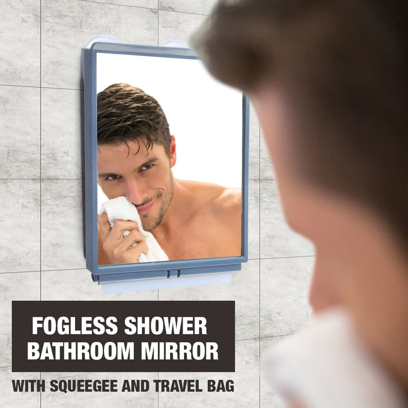 [Australia] - ToiletTree Products Fogless Shower Bathroom Mirror with Squeegee and Travel Bag 