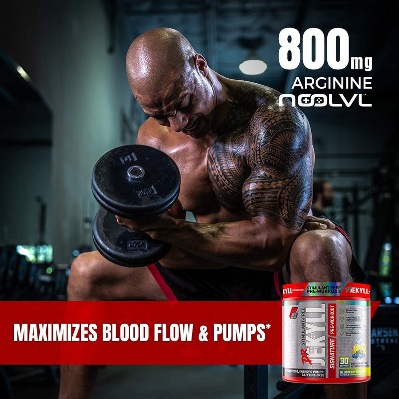 [Australia] - ProSupps Dr. Jekyll Signature Pre-Workout Powder, Stimulant & Caffeine Free, Intense Focus, Energy & Pumps, (30 Servings, Blueberry Lemonade) 
