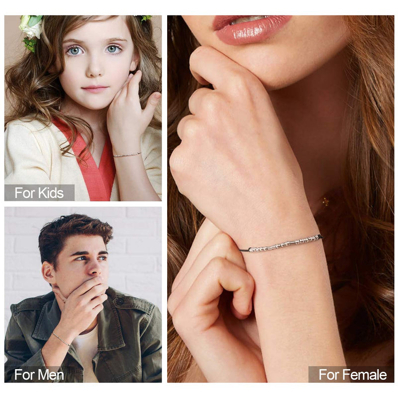 [Australia] - Ldurian Morse Code Bracelet, Morris Jewelry for Women Men, Secret Message Gift, Cord with Beads, Inspirational Gift for Bestie, Present for Her Him (Friend, Love, Fvck Off, Ohana, Journey) 01 Badass 