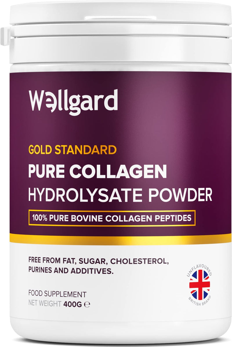 [Australia] - Collagen Powder, Gold Standard Bovine Collagen Peptides Powder by Wellgard - High Levels of The 8 Essential Amino Acids, Collagen Supplements, Halal & Kosher, Made in UK 