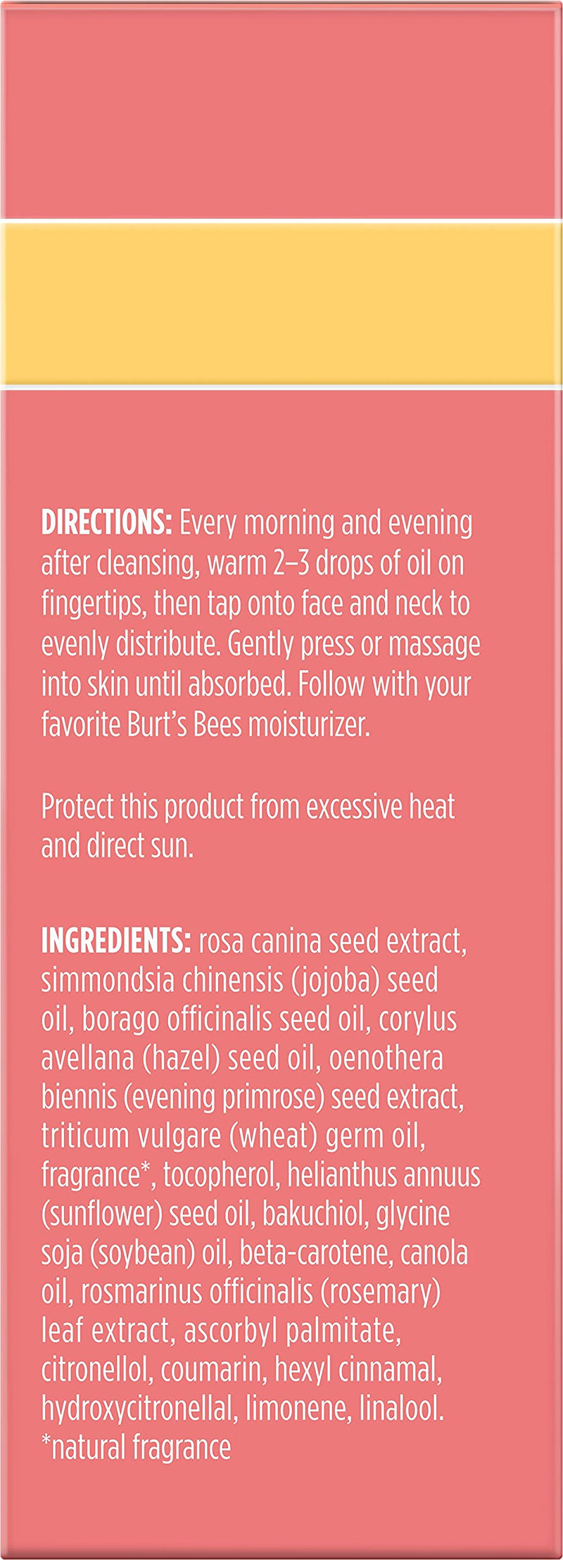 [Australia] - Burts Bees Complete Nourishment Facial Oil for Women 0.51 oz Oil 15 ml (Pack of 1),White 