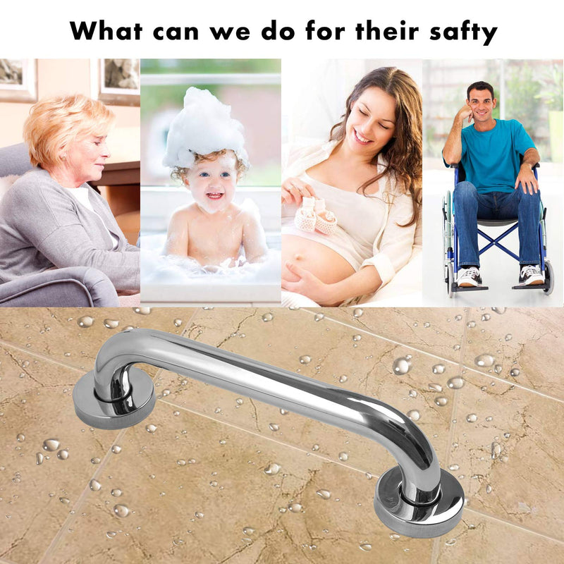[Australia] - Bathroom Grab Bar Stainless Steel Bath Grab Shower Safety Handle Towel Holder for Kids Elderly Injured Bathroom Safety Aid 10 inch/25cm 10 inch/25 cm 