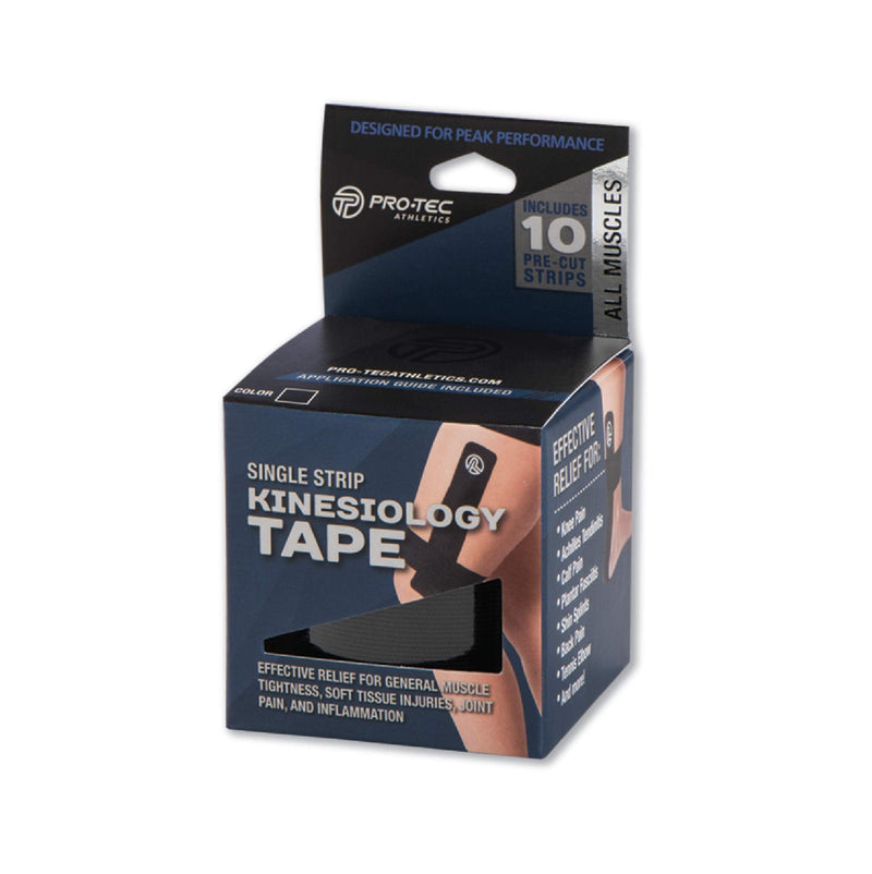 [Australia] - Pro-Tec Athletics Pre-Cut Kinesiology Tape Black Single Roll 