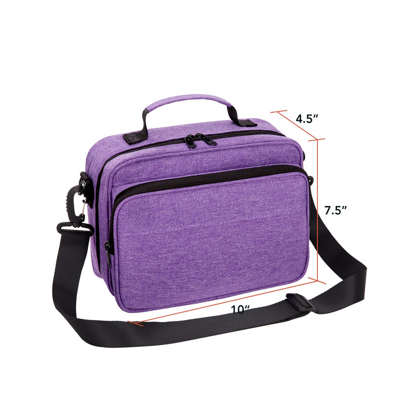 [Australia] - OSPOURT Diabetes Supplies Travel Storage Bags, Portable Suit Case for Glucose Meters and Insulin Supplies, Vial, Blood Glucose Test Paper, Medicine (Purple, Pack Only) Style 2 Purple 2 