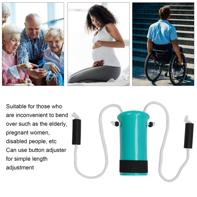 [Australia] - Sock Aid, Compression Sock Aide Device for Seniors for Elderly Pregnant Putting on Removing Socks, Easy on, Easy Off Sock Aid Kit(Cyan) Cyan 