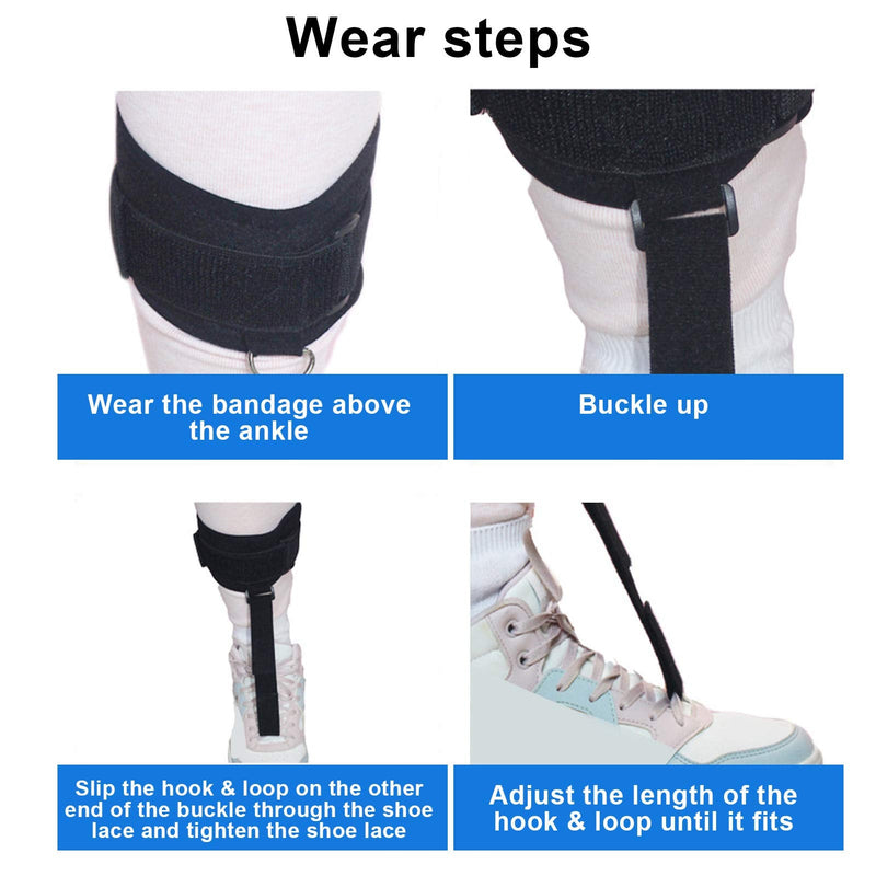 [Australia] - Drop Foot Brace, Hemiplegia Foot Drop Corrector Drop Foot Support Ankle Braces Brace Strap Elevator Foot Orthosis For Ankle For Ankle Braces Braces Stroke Universal Size 