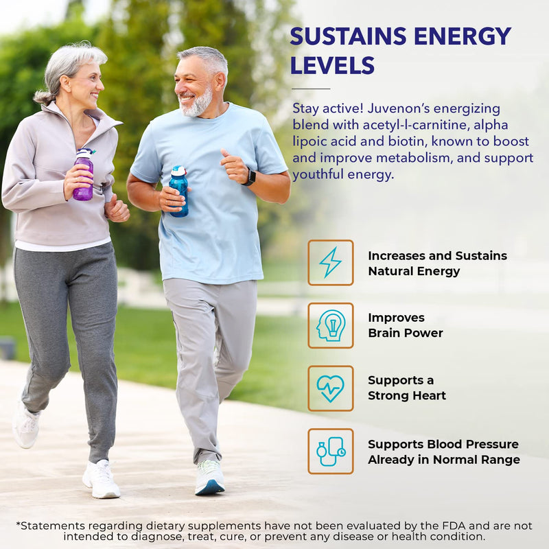 [Australia] - Juvenon Cellular Health Brain Supplement Nootropic Booster for Focus Memory Clarity Energy Advanced Brain Support Supplements for Healthy Aging Men and Women with Acetyl L-Carnitine and Biotin, 90 Capsules 90 Tablets 