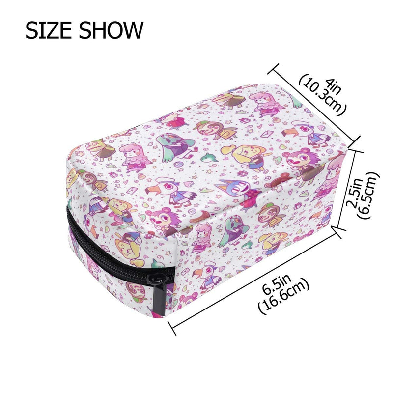 [Australia] - Cosmetic Bag Portable and Suitable for Travel Animal Crossing Pattern Make Up bag with Zipper Pencil Bag Pouch Wallet (Animal Crossing Pattern 001) 