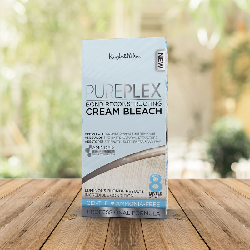 [Australia] - Knight & Wilson Pure Plex Bond Reconstructing Cream Hair Bleach, Ammonia Free Formulation Lifts up to 8 Shades, Protects & Repairs, While Lightening. Full Hair Bleaching Kit. 