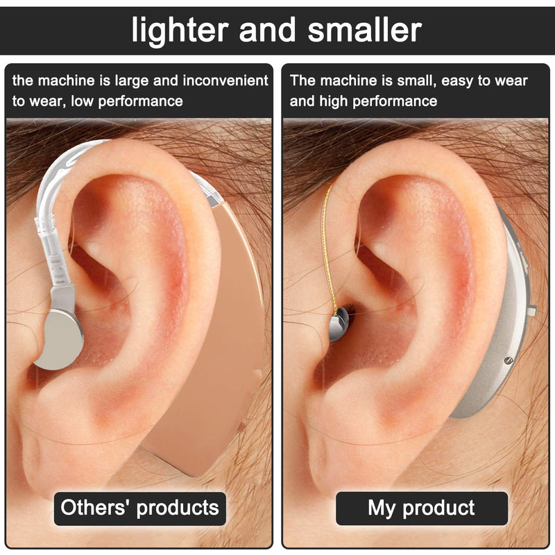 [Australia] - IncenSonic Rechargeable Mini Hearing Amplifiers to Aid and Assist Hearing Personal Sound Enhancer with Volume Control for Adults and Seniors (Pearl Grey, Left) Pearl Grey 