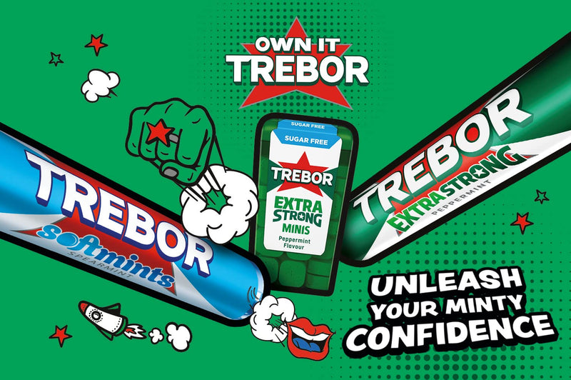 [Australia] - Trebor Extra Strong Peppermint Mints 4 Rolls, 165.2 g 