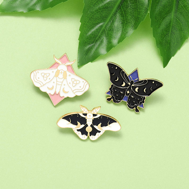 [Australia] - Butterfly Enamel Pins Set Cool Horror Enamel Lapel Pins Brooches for Backpacks Steampunk Badge Jewelry for Women 2# butterfly pins 