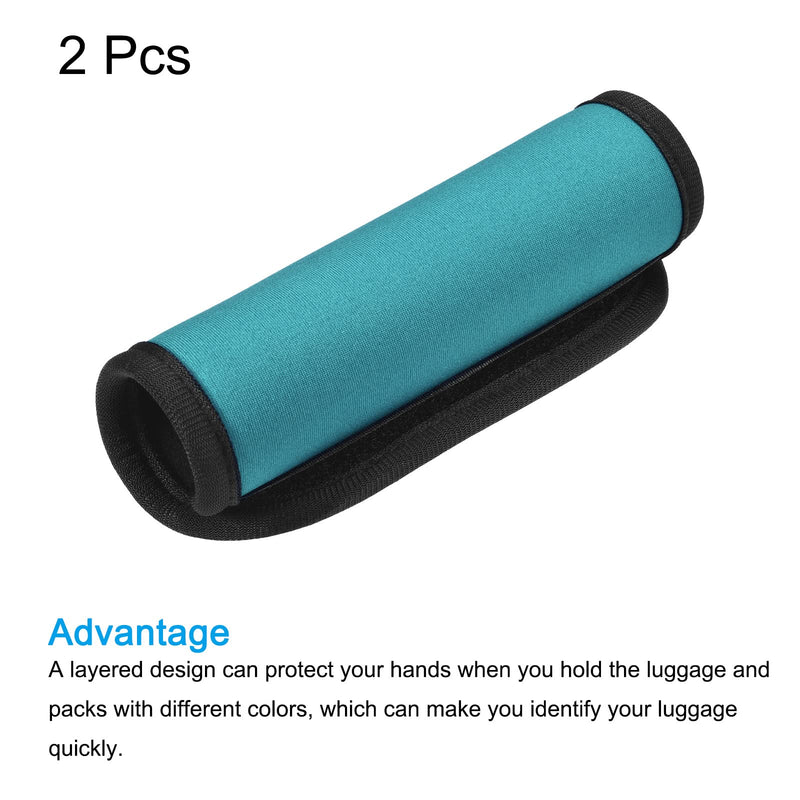 [Australia] - PATIKIL Luggage Handle Grips, 2 Pack Identifier Suitcase Wrap Accessories for Travel Bag Baggage, Lake Blue 