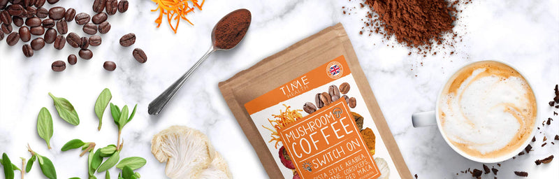 [Australia] - Mushroom Coffee Blend (Instant) - 100g - 40 Servings - Arabica Coffee, Lion's Mane, Cordyceps, Chaga & More - Natural Energy & Focus - UK Made - 5% Micro Ground Coffee 