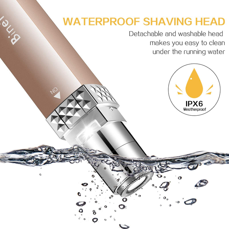 [Australia] - Facial Hair Remover Women, Binefia USB Rechargeable Facial Hair Removal, Painless Face Hair Trimmer, Portable Electric Razor, Waterproof Ladies Electric Shaver for Peach Fuzz/Facial Hair/Lip/Chin 