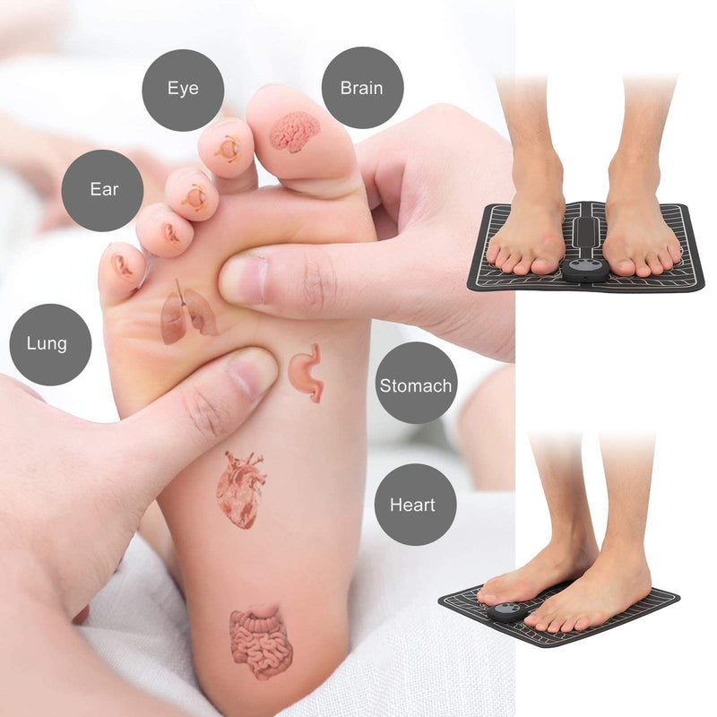 [Australia] - EMS Foot Massager, Men Women USB Electric Foot Massage Mat Muscle Stimulator Machine with Remote Control for Improving Blood Circulation, Massage Your Feet 