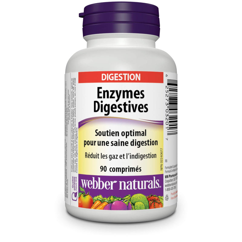 [Australia] - Webber Naturals Digestive Enzymes for Proteins and Carbohydrates, 90 Tablets 