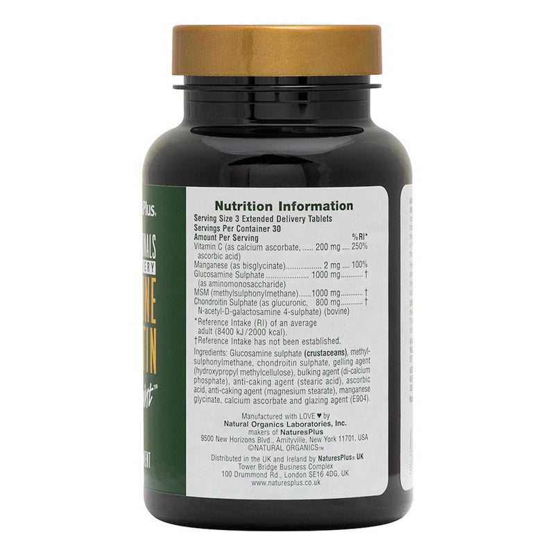 [Australia] - NaturesPlus Ultra Joint Glucosamine Chondroitin MSM Tablets - Joint Care Supplement - Glucosamine Sulphate Manganese and Vitamin C - Gluten Free - 90 Tablets 