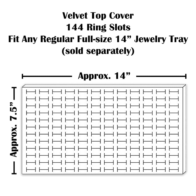 [Australia] - The Display Guys ~ 6pcs Deluxe White Velvet Ring Foam 144 Slot Jewelry Travel Ring Insert Display Pad Holder 