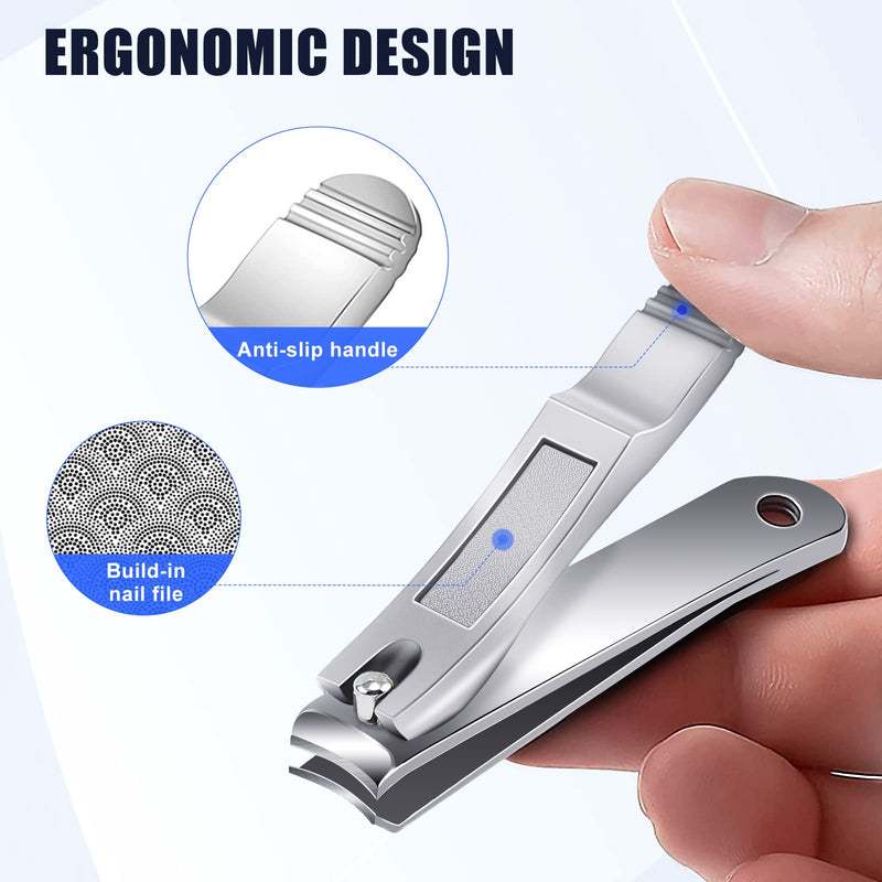 [Australia] - Nail Clippers -2pc Sharp Nail Cutter Set Professional Toenail Clippers Sturdy Finger Nail Clippers for Men with Case 