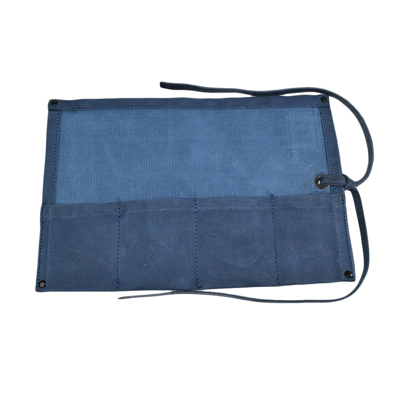 [Australia] - Hide & Drink, Waterproof Waxed Canvas Travel Watch Roll Organizer Holds Up To 4 Watches, Easy Carry On Watchlover Storage, Travel & Commuter Essentials, Handmade Includes 101 Year Warranty :: Blue Mar 