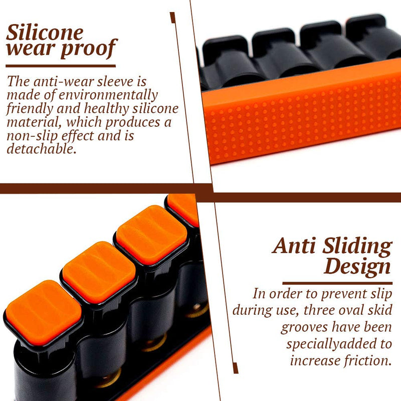 [Australia] - DILIMI Finger Strengthener,Guitar Beginner Exercier,Finger Trainer,Hand Grip Strength Trainer for Athletes,Musicians & Physical Therapy Orange 