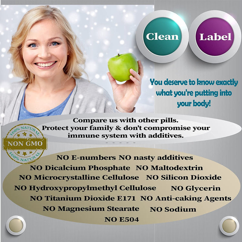 [Australia] - Raw, Unfiltered Apple Cider Vinegar with The Mother | Turmeric, Ginger, Black Pepper, Cayenne Pepper, Blueberries, Bilberries | High Strength Bio Cultures | Vegan, Vegetarian Potent Capsules. 1 Bottle 