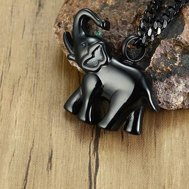 [Australia] - MEMORIALU Elephant Shape Stainless Steel Urn Necklaces for Ashes Cremation Jewelry Keepsake Memorial Pendant 