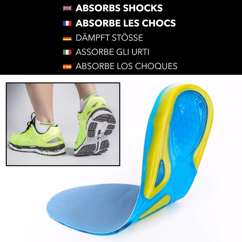 [Australia] - TAKIT Gel Insoles for Shoes - New - One Pair - Pain Reliever - Great for Sports, Walking, Running, Hiking - 43-46 