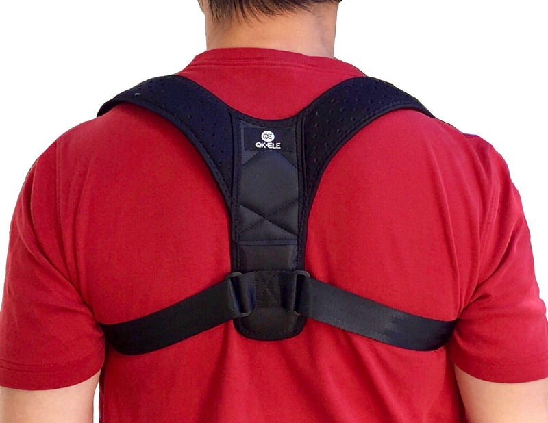 [Australia] - QK-ELE Posture Corrector Support Brace to Improve Bad Posture, Shoulder Alignment, Back Pain Relief for Men and Women (Reg 28 to 41) 