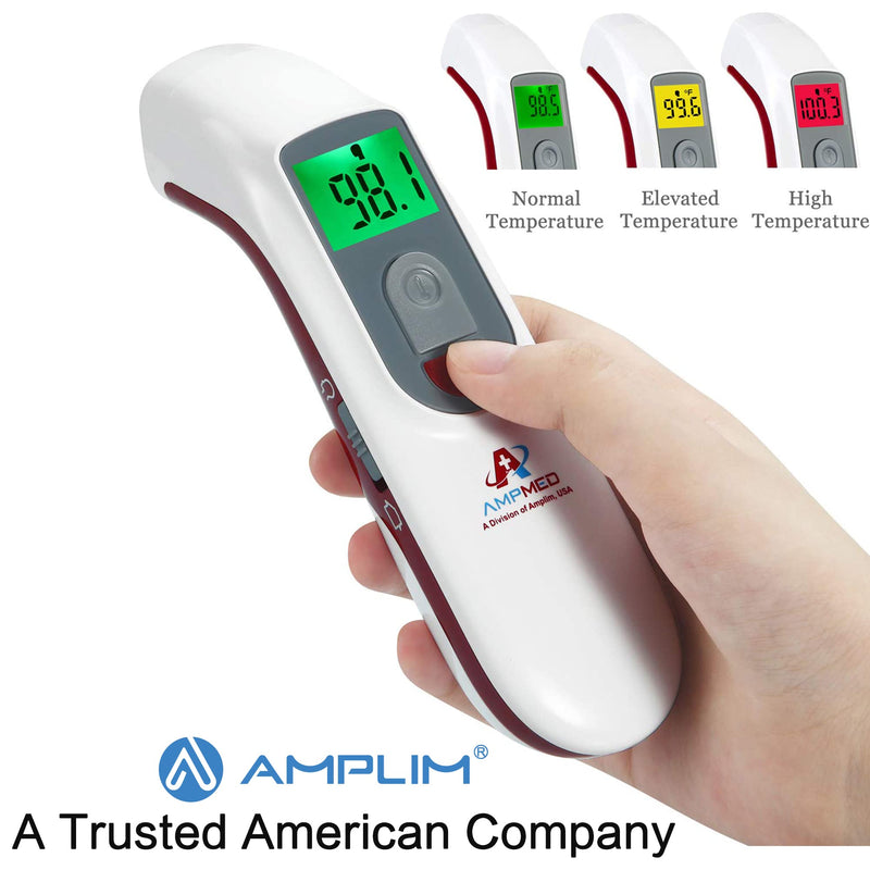 [Australia] - Amplim No Touch Forehead Thermometer | Non-Contact Medical Grade Digital Infrared Baby Thermometer for Kids Adults Infants Toddlers | Touchless Temporal Thermometer FSA HSA Eligible 