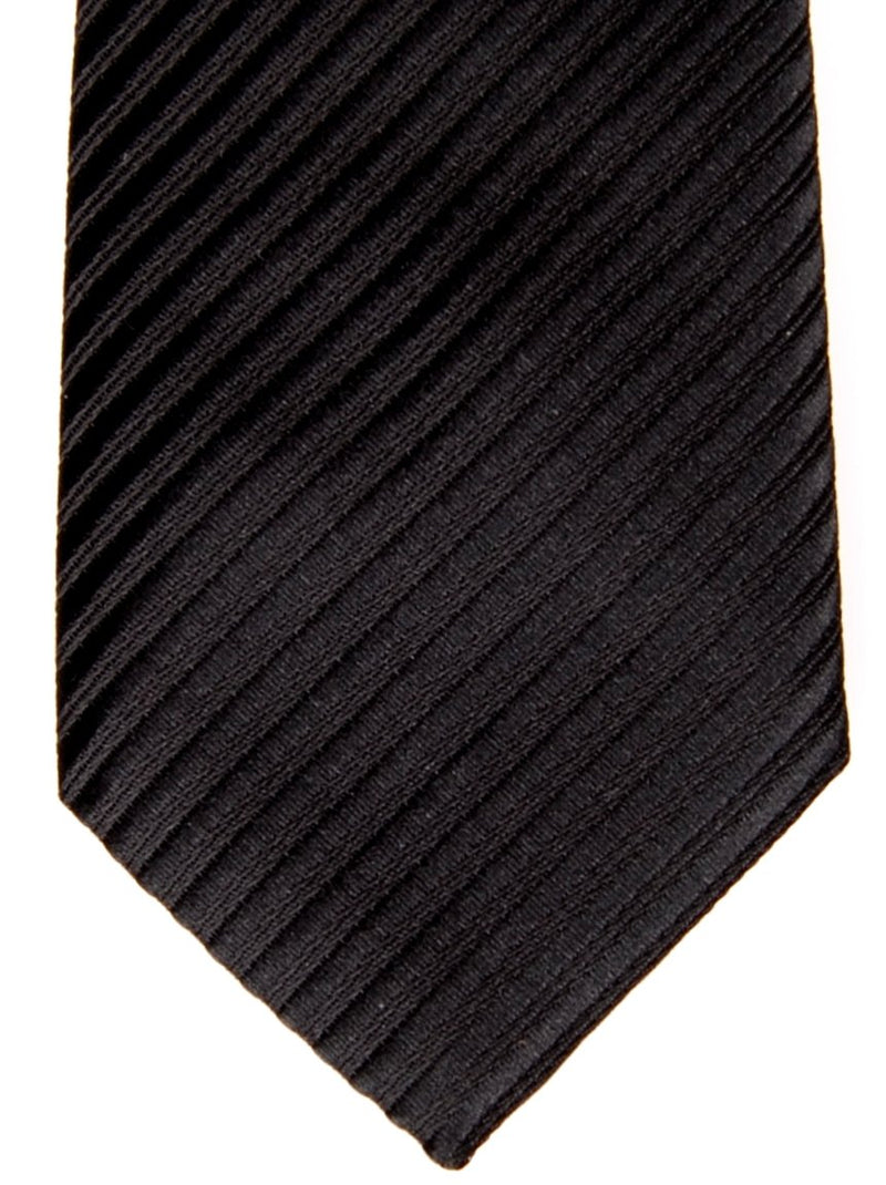 [Australia] - Retreez Woven Pre-tied Boy's Tie with Stripe Textured 6 - 18 Months Black 
