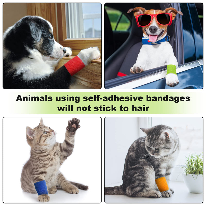 [Australia] - RosewineC Cohesive Bandages,2.5/5/7.5/10cm Self Adherent Cohesive Bandages-Uses Include Vet Wrap,Tape for Wrist and Ankle Sprains Finger and Thumb Tape,6 Rolls 