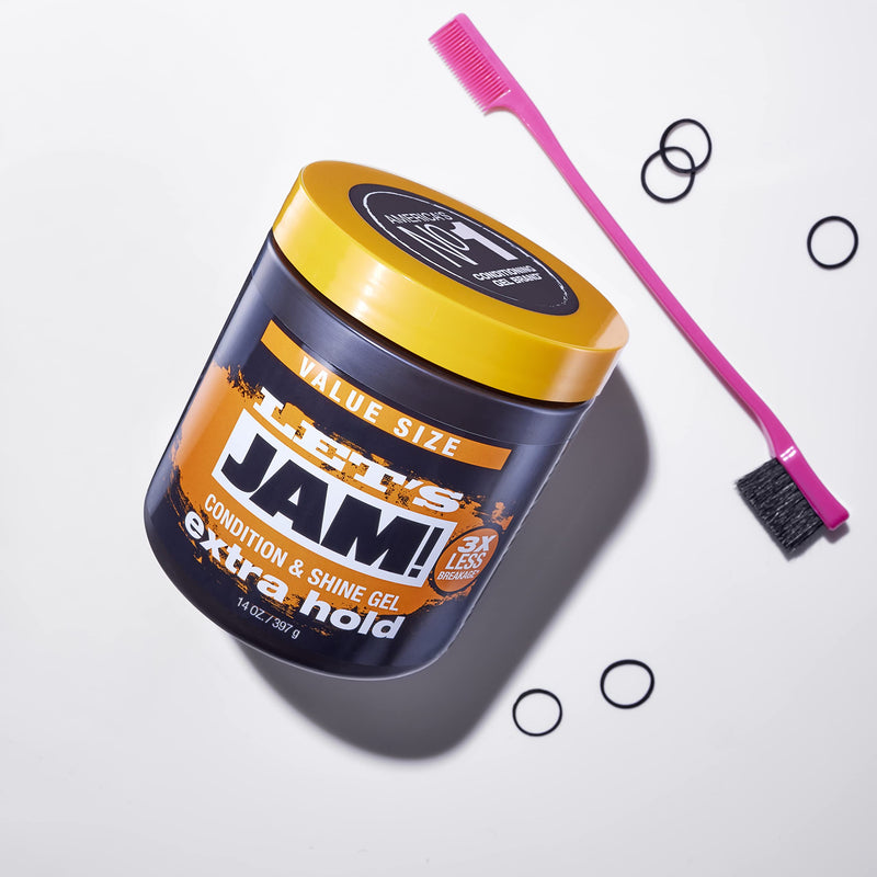 [Australia] - SoftSheen-Carson Let's Jam! Shining and Conditioning Hair Gel by Dark and Lovely, Extra Hold, All Hair Types, Styling Gel Great for Braiding, Twisting & Smooth Edges, Extra Hold, 14 oz 14 Ounce 