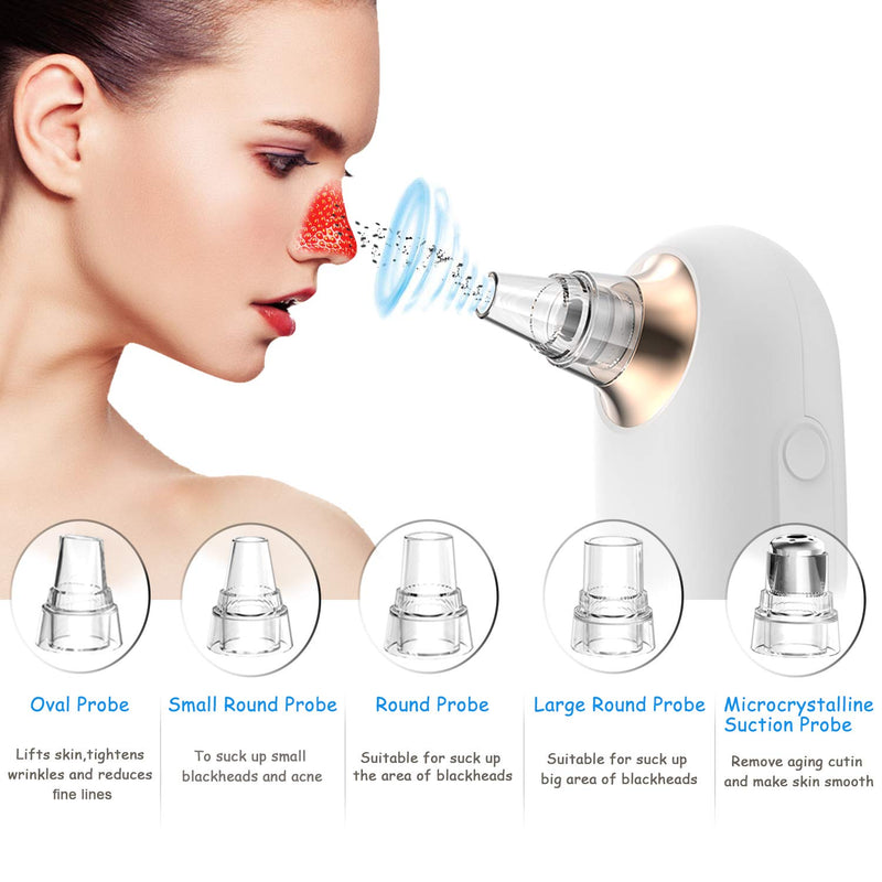 [Australia] - Blackhead Remover Vacuum - Uleway Facial Pore Cleanser Electric Blackhead Extractor kit USB Rechargeable Blackhead Suction Tool with LED Display for Facial Skin 