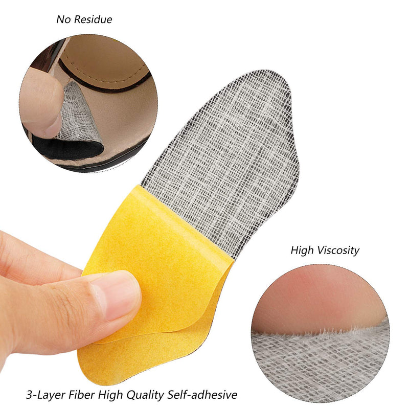 [Australia] - Makryn Premium Heel Grips Liner for Men Women,Back of Heel Cushions Pads Insert Prevent Too Big Shoe from Heel Slipping,Blisters,Filler for Loose Shoe Fit Black Leather+Fabric 