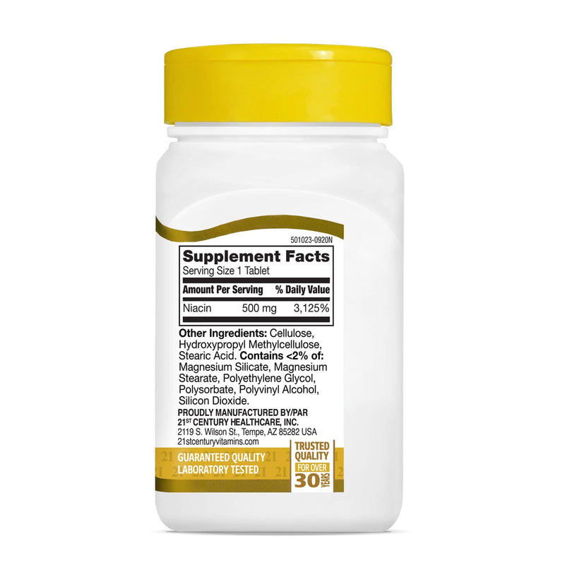 [Australia] - 21st Century Niacin 500 mg Prolonged Release Tablets, 100 Count (27474) 