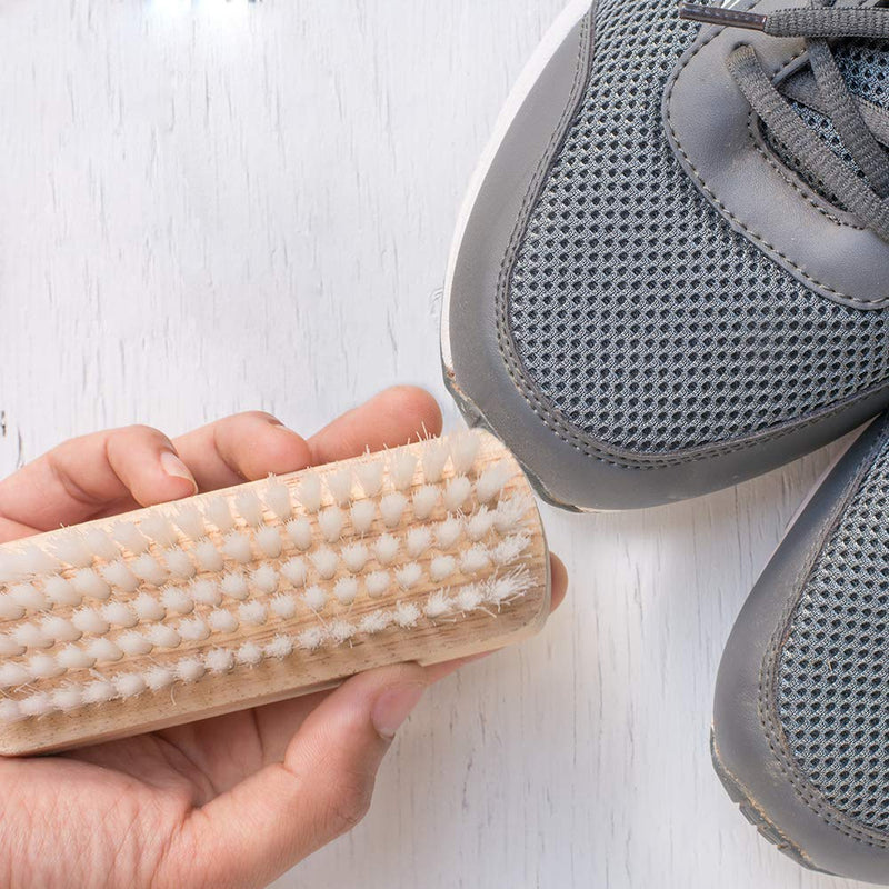 [Australia] - Sneaker Cleaner Brush/Cleaning Brush by KlenBlu - Premium Double Sided Wooden Shoe Care Brush Made with Nylon 1 Pack 