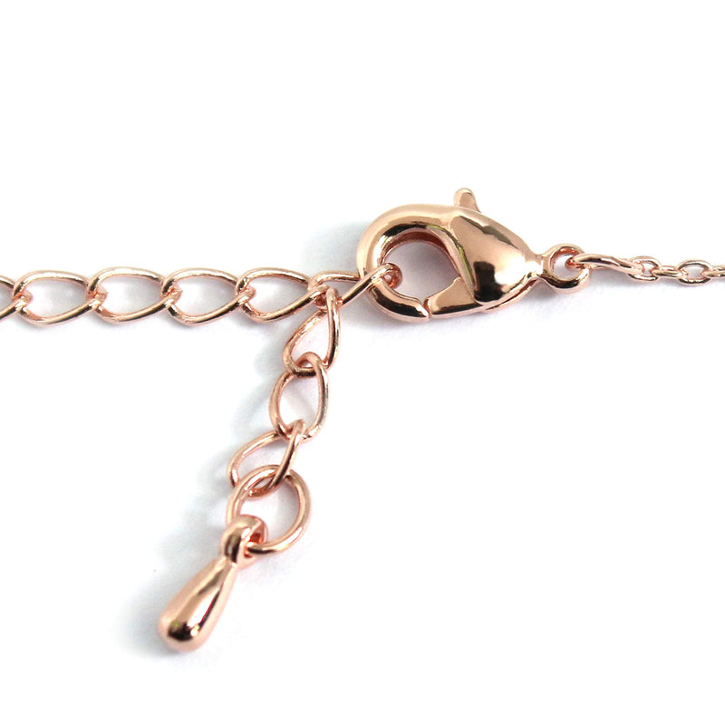 [Australia] - Soulink Sparkling Lucky Horseshoe Necklace Rose Gold 