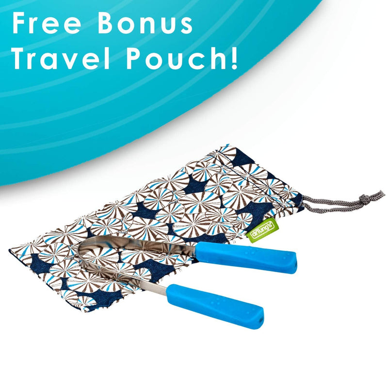 [Australia] - DrTung’s Stainless Tongue Scraper - Tongue Cleaner for Adults, Kids, Helps Freshens Breath, Easy to Use Comfort Grip Handle, Comes with Travel Case - Stainless Steel Tongue Scrapers (1 Pack) 1 Count 