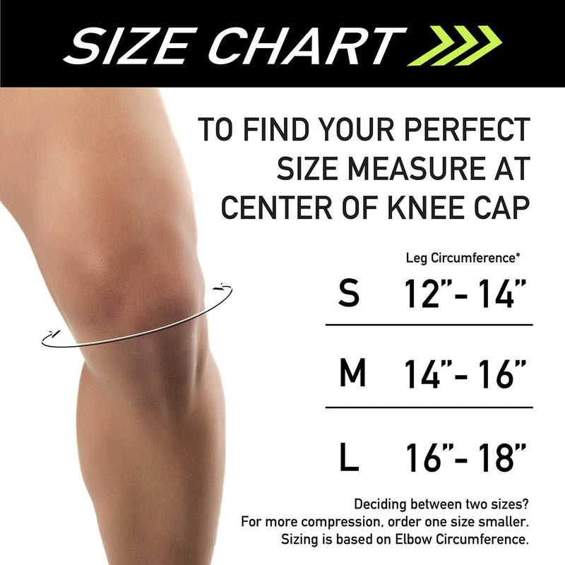 [Australia] - Spark Kinetic Knee Sleeve, Size Large – Provides Enhanced Support with Embedded Kinesiology Tape –Made with Moisture-Wicking Material –Knee Sleeve for Running, Weightlifting, Exercise, & Everyday Use 