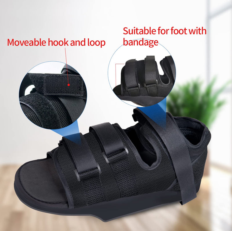 [Australia] - Post op Shoes for Broken Toe Surgery Forefoot Offloading Healing Boot Post Surgical Wedge Foot Splint for Surgery for Men and Women (Large) Large 
