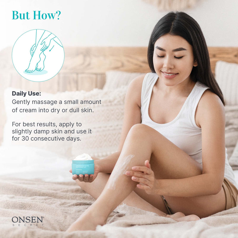 [Australia] - Onsen Japanese Body Butter for Women - Skin Refinery Cream Natural and Organic Shea Butter Moisturizing Clear Skin Exfoliator with Coconut Oil and Vitamin E - 8.6 fl oz / 255 ml (Sandalwood) Sandalwood 