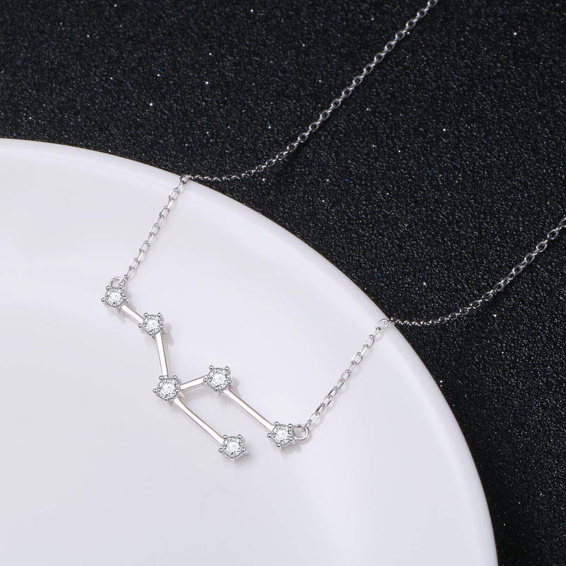 [Australia] - 925 Sterling Silver CZ Astrology 12 Constellation Horoscope Sign Astrology Zodiac Star Necklace Birthday Gifts for Women Girls,18-20 inch Taurus. 