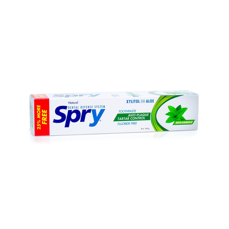 [Australia] - Spry Xylitol Toothpaste, Fluoride-Free, Natural Spearmint, Anti-Plaque and Tartar Control, 5 oz 