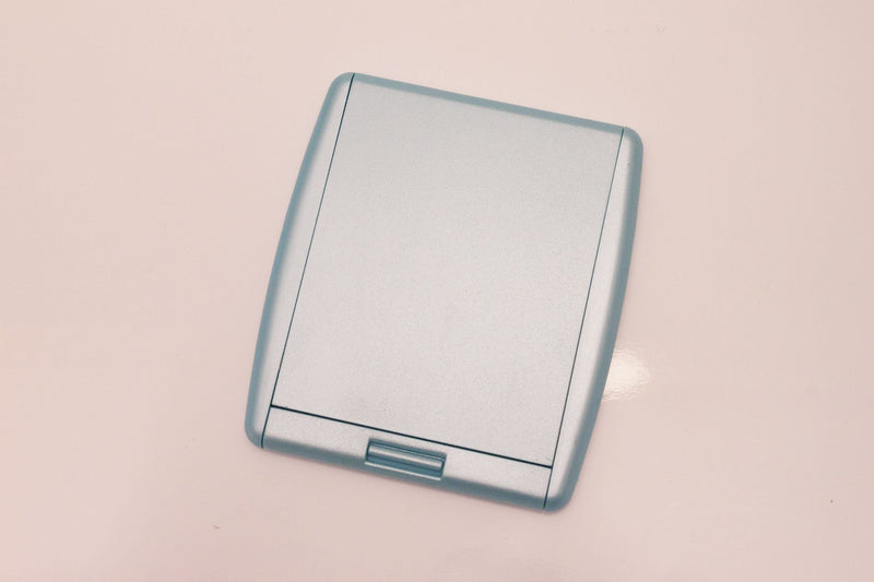 [Australia] - Mia 2-Faced Vanity Mirror, Double Sided, Compact, Purse, Make-Up + Travel Mirror, 2x/1x Magnification, Light Blue, for Women, Teens, Gift 