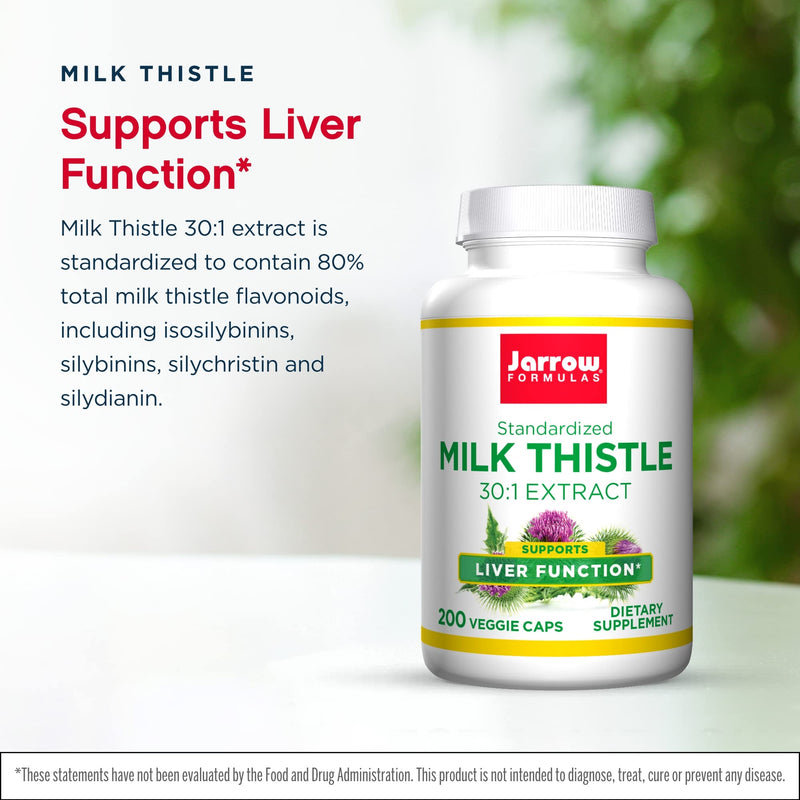 [Australia] - Jarrow Formulas Milk Thistle (Silymarin Marianum), Promotes Liver Health, 150 mg per Capsule, 200 Veggie Capsules 200 Count (Pack of 1) 